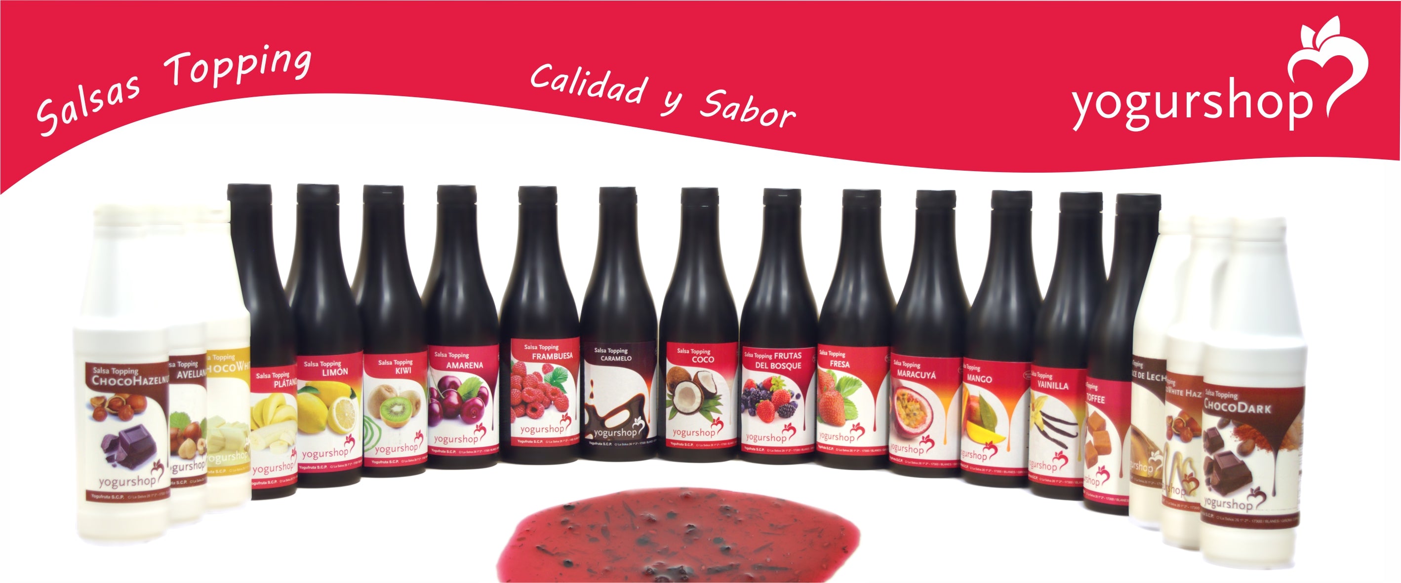 Toppings, siropes y salsas
