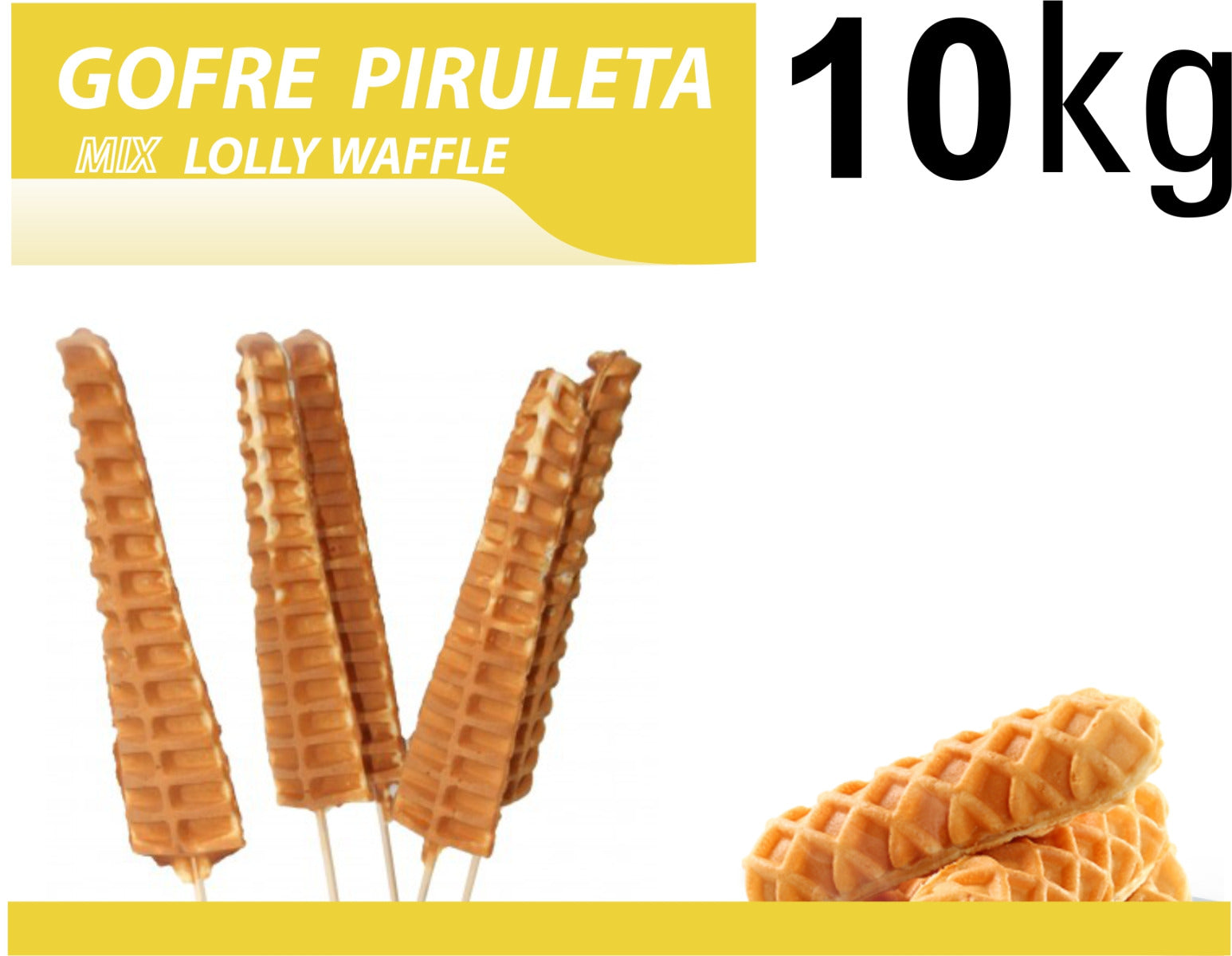 Gofre Piruleta o Lolly Waffle Mix Gofrelino® saco 10 kg